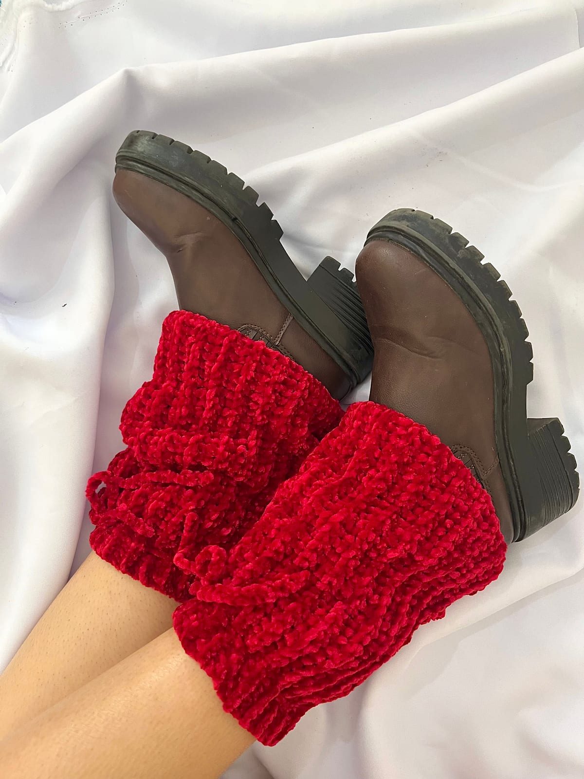 Calentadores — pieza de crochet tejida a mano por Dahila